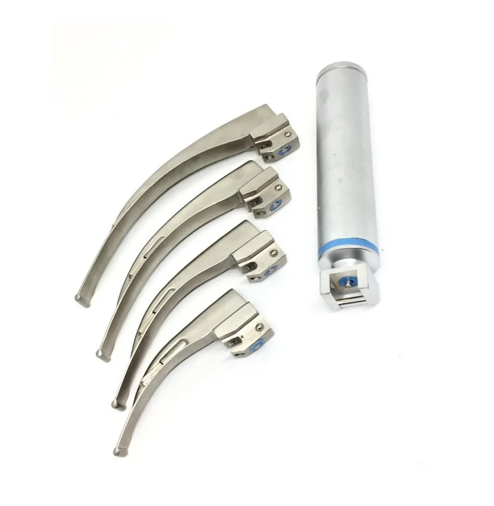 2024 оптовая продажа набор ларингоскопов для макинтоши оптоволоконный одноразовый хирургический волоконно-оптический Ларингоскоп мини-волоконно-оптический отоскоп OEM