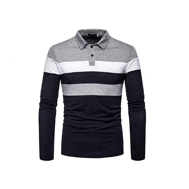 100% Authentic Men Full Sleeve Polo T Shirt Sets With Unique Design Available On Sale In Different Colors