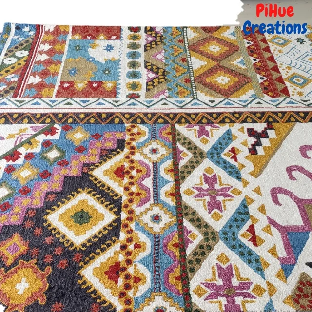 Modern Design Custom Large Area Living Room Bedroom Carpets Rugs High Quality Durable Felt Carpet Rectangle Geometric Everyday