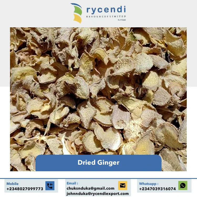 Wholesale Price Top Quality 100% Pure and Natural Taste Spicy Flavor Dried Split Ginger | Dried Ginger Flakes Nigeria