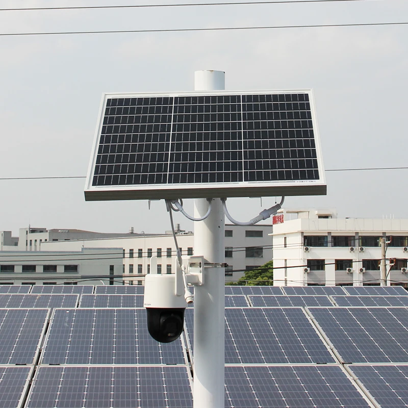 100W Mono Solar Panel Renewable Energy 50Ah Built-in Battery Whole 12v DC Output Solar Power Kit for CCTV System
