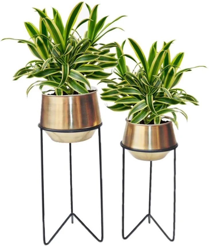 Beautiful New Design American style 2024 flower pot planter vases with stand round shape for home decor