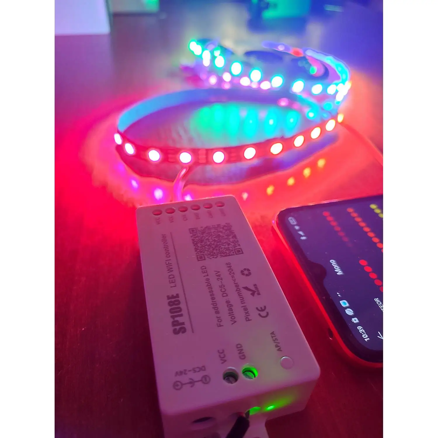 Смартфон-управление SP108e Wifi диммер адрес контроллер ленты с 2-летней гарантией 12 В DMX соединение