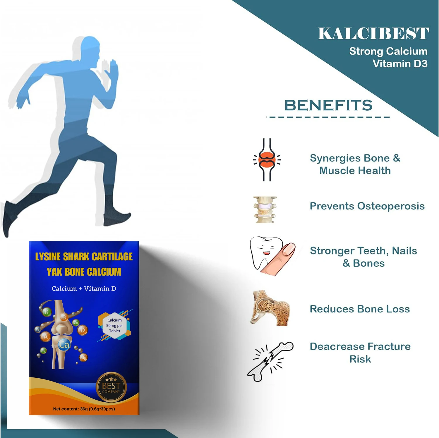 Food Supplements Bulk Pack Vitamin D3 Calcium Tablets