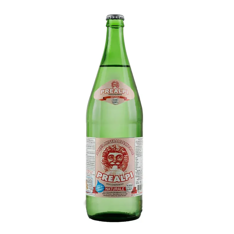 Premium beverage cl. 92 Prealpi glass bottle STILL water Pure Natural Mineral water