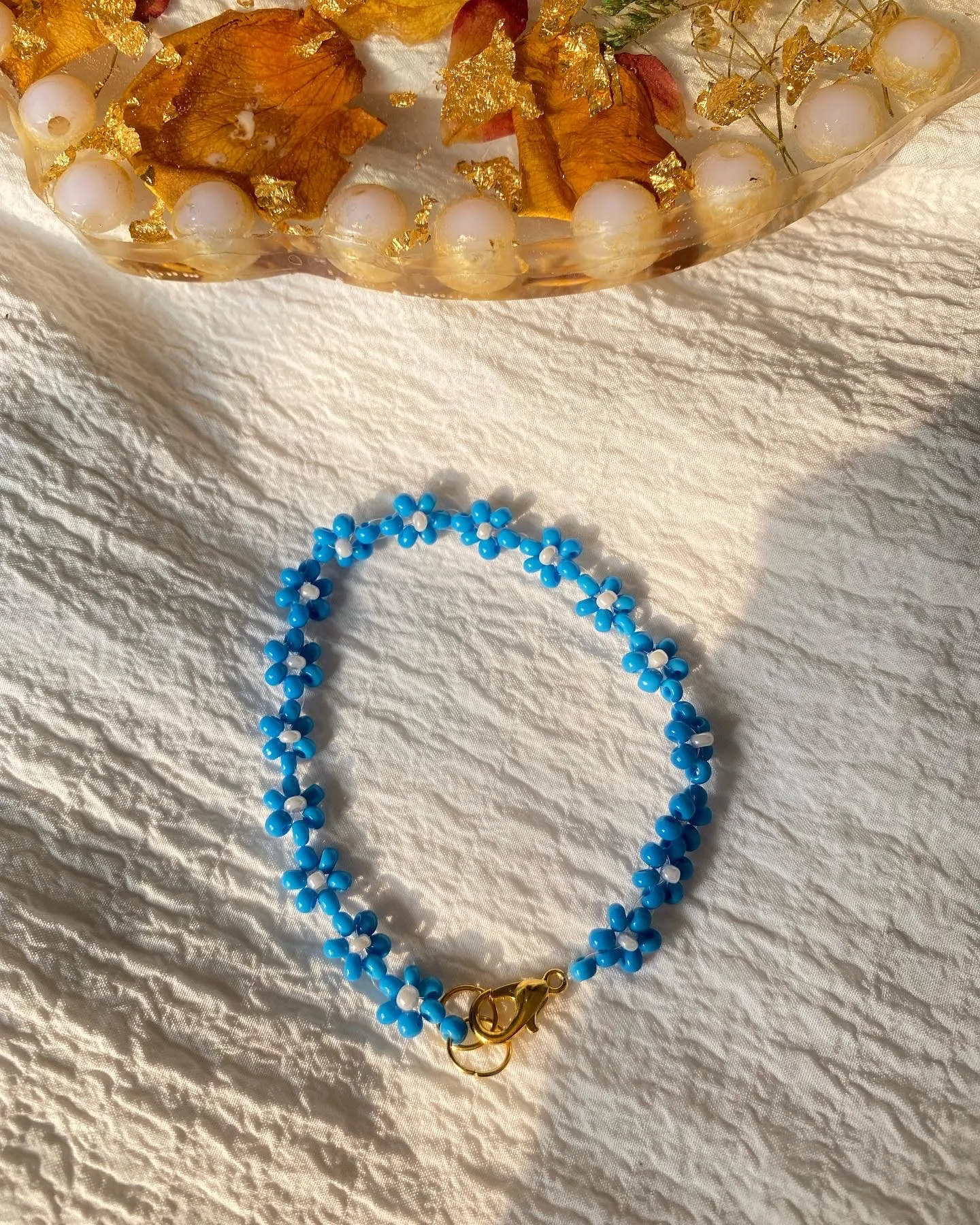 Handmade Woven Daisy Beads Flower Bracelet Trend Color Summer Beach Fashion Jewelry For Women Deals In Wholesale