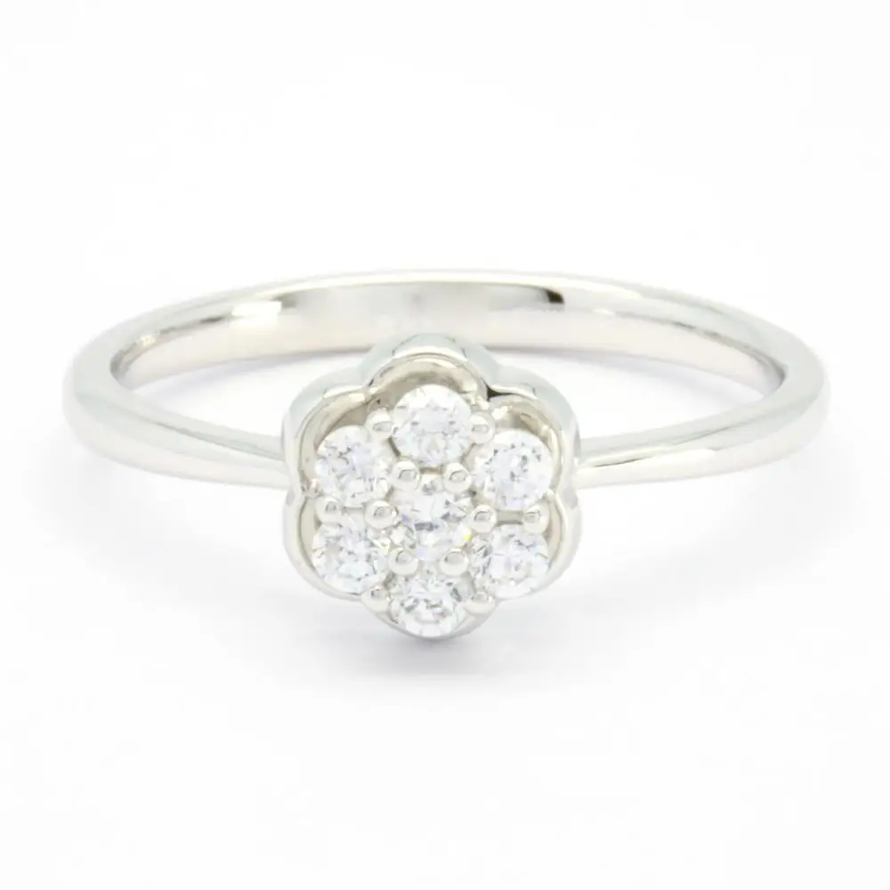 Elegant Jewelry For Women 18K Natural Diamond Wedding Yellow Gold Dainty Diamond Cluster Ring