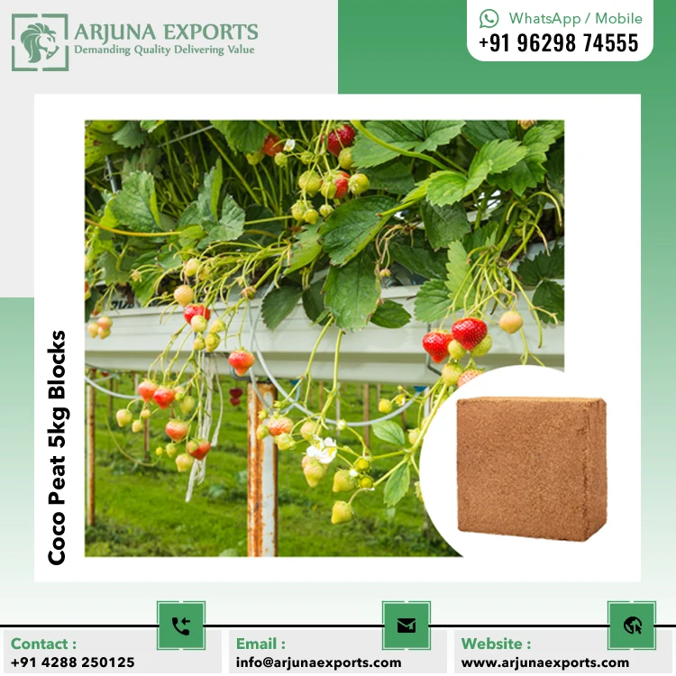 100% Guaranteed Quality Coco Coconut Coir Peat Block 5kg For Hydroponics Use