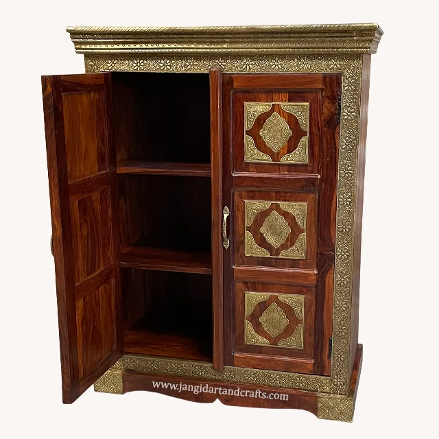 Top Quality Vintage Classic Furniture Indian Bedroom Furniture Manufacturer Hand Crafted Handmade Wooden Almirah Exporters India