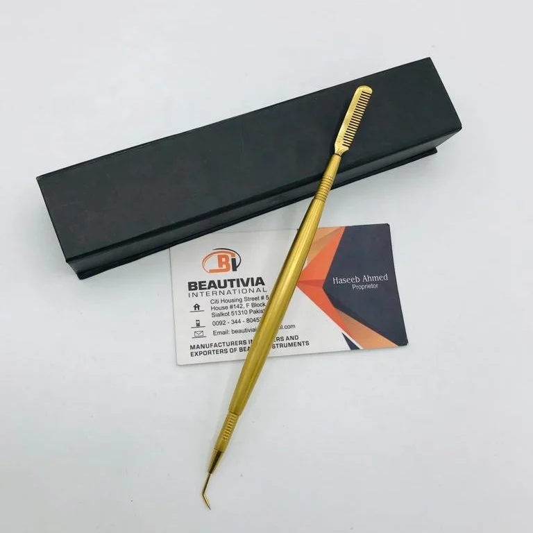 Gold Plated Stainless Steel Lash Lifting Tool Eyelash Extension Lifting Tool Eyelash Lifting & Separating Tool With Comb