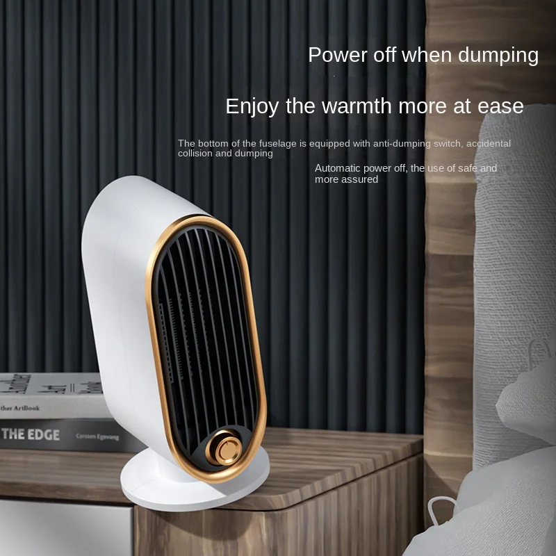Winter Office Bedroom Room Foot Hand Warmers Household Mini Desktop Tilt second power off Electric PTC Heaters Space Heater Fan