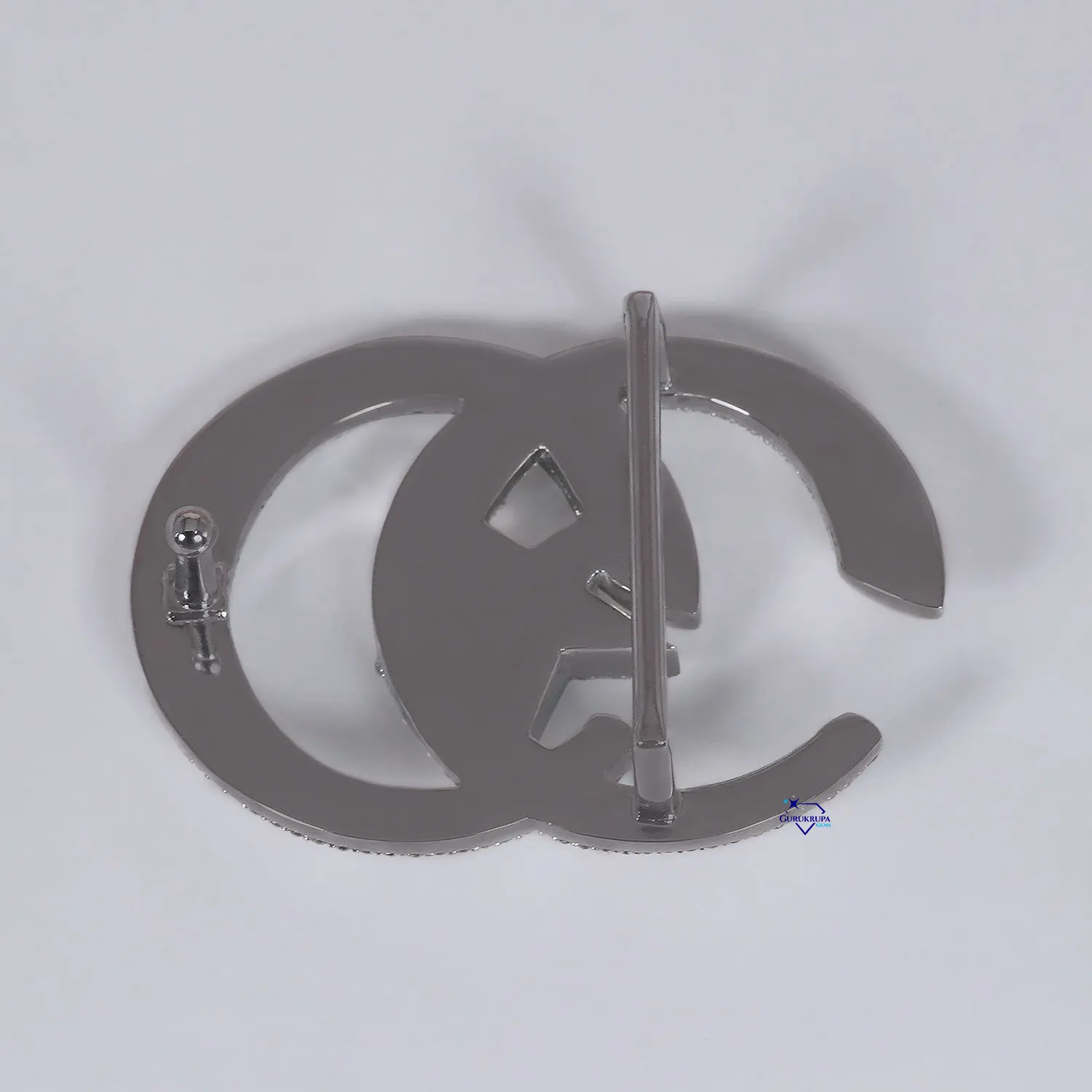 2024 latest mens fashion trending 14kt white gold belt buckle with enhanced vvs clarity moissanite diamond vintage design buckle