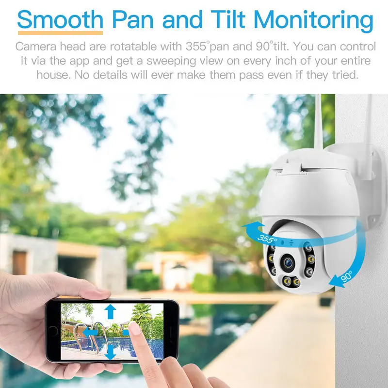 3MP camara ip camera IP65 waterproof wireless wifi surveillance smart security CCTV PTZ camera