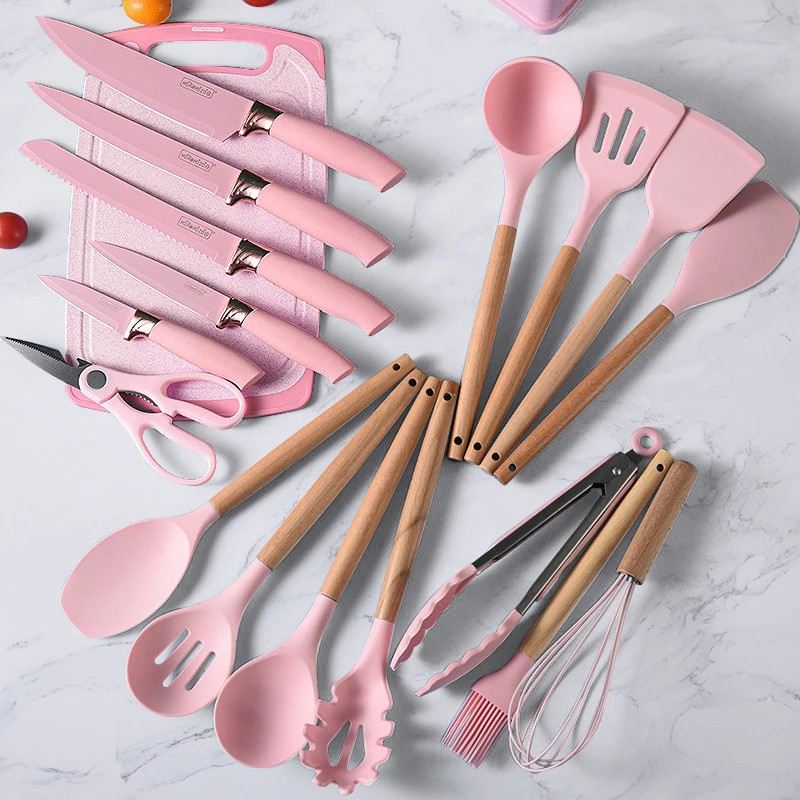 Wooden Kitchen Utensils Set Kitchen Cooking Tools Accessories for Cooking Pots 2022
