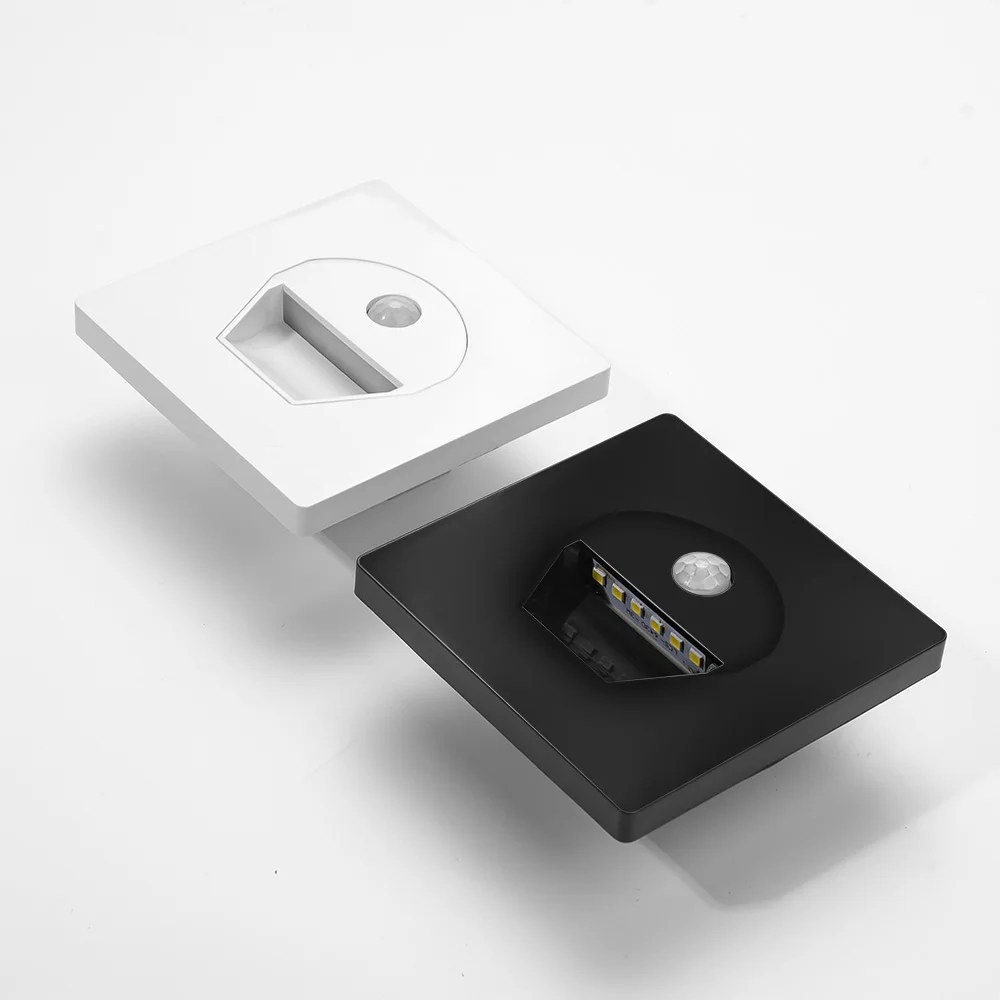 King lanca  Indoor Recessed Human Body Induction Microwave Motion Sensor LED Stair light for Step Ladder Wall Lamp