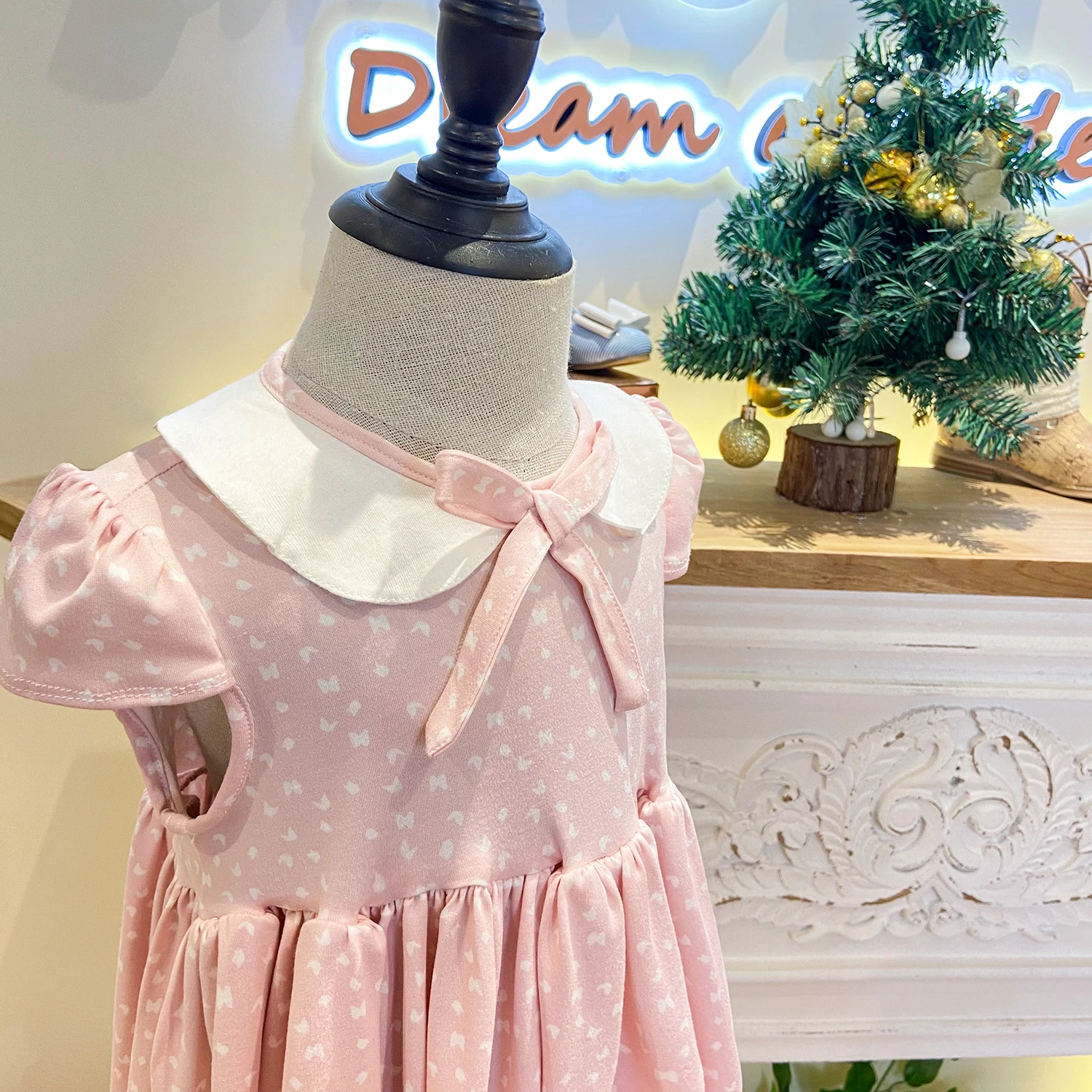baby dress girls pink milk silk 2 to 14 years old dot baby christening dress heirloom dresses for girls