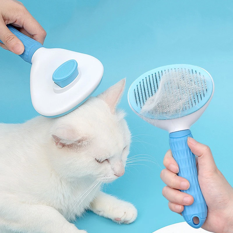 Best Seller Products On Amazon Cheaper Price Pet Grooming Brush Automatically Dog Cat Slicker Brush Remove Dog Hairs Pet Comb