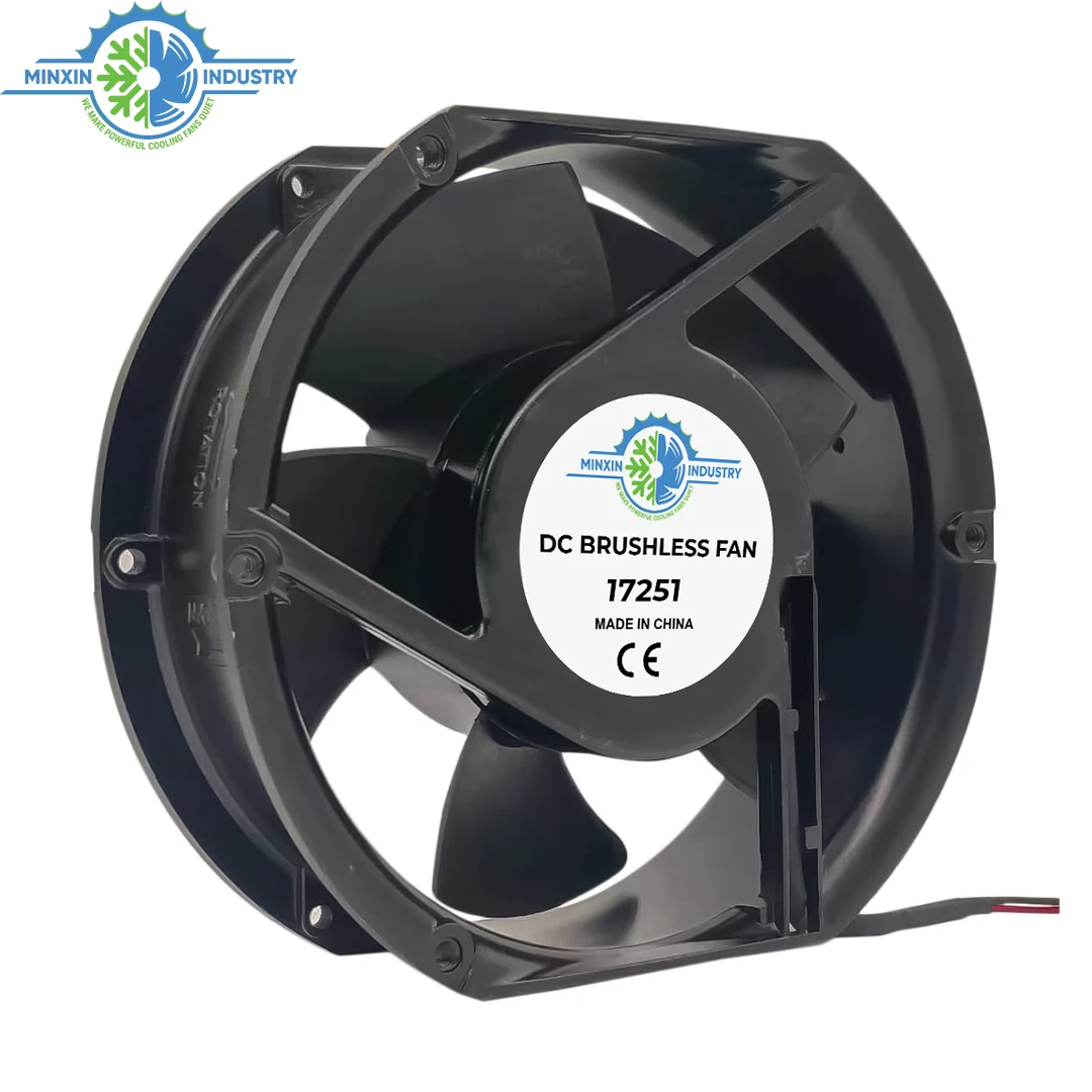 172mm 12V 24V 48V 172x150x51mm DC Axial Cooling Fan 17251 DC Brushless Fan for Telecommunication System and Equipment