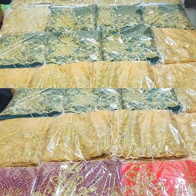 Beaded George Wrappers gele asoke headties women scarfand headties mult color headtie