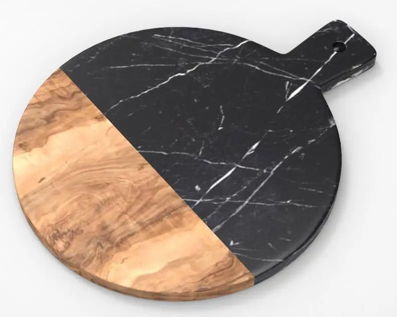 Premium quality marble & wood handcrafted cutting board chopping board cheap price Kitchen Knives & Accessories