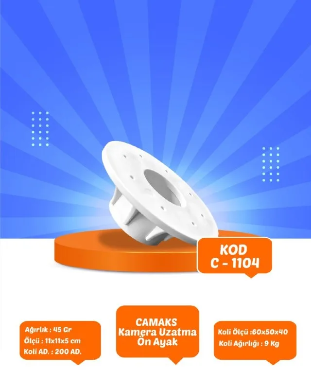 CAMERA CONJECTIONS, CCTV EXTENSION FRONT FOOT PIPE BRACKET BNC CONNECTION INDOOR AND OUTDOOR USAGE STURDY DURABLE C1104