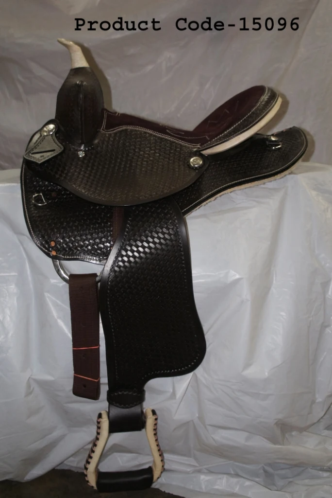 Barrel Western Leather Saddle western style leather saddle High quality barrel western leather saddle Black Brown Tan Chestnut