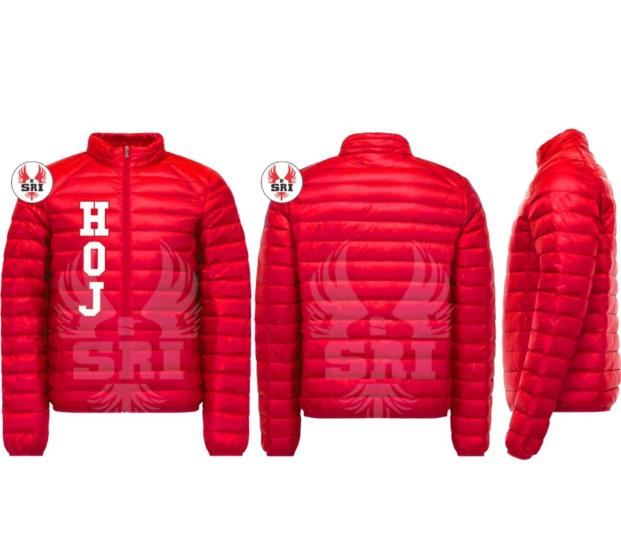 Heroines Of Jericho Embroidered Women Polyester Puffer Jacket | HOJ Masonic Embroidery Ladies Custom Bomber Bubble Puffer Jacket