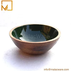Indian factory made multi purpose food serving bowls custom required accepted logo engraving wooden bowl