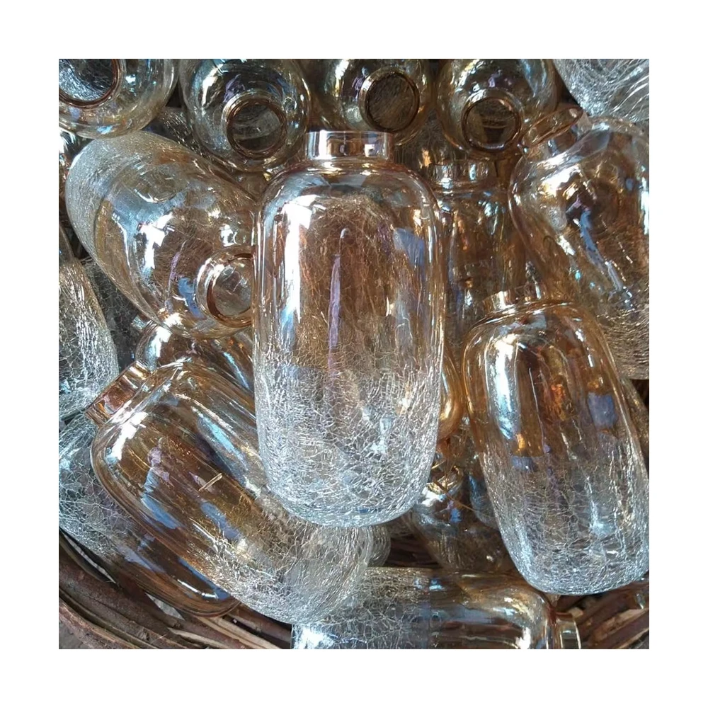 Ice Crackle with Lustre Glass Vase Available At Wholesale Price