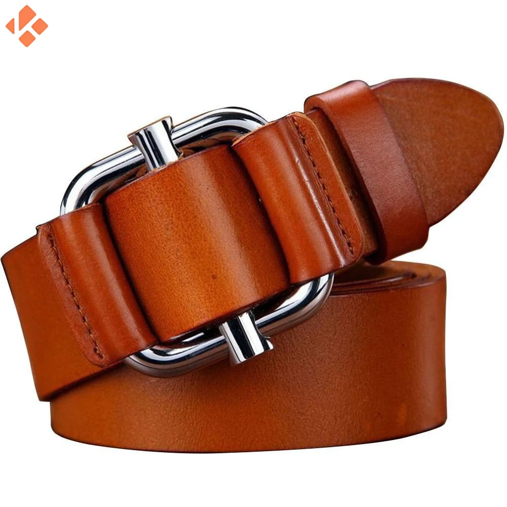 Custom Men Vintage Strap Waist Adjustable Buckle Pure Real Cow Leather Belt Genuine Leather Belts For Men