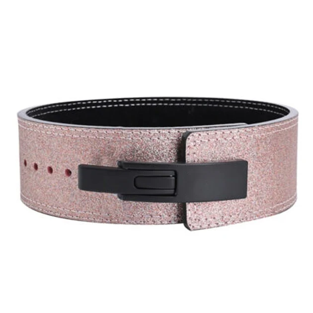 Power-lifting Belt Glitter Straps Back Protection Bodybuilding Power Straps Pu Leather Power Lever Belts