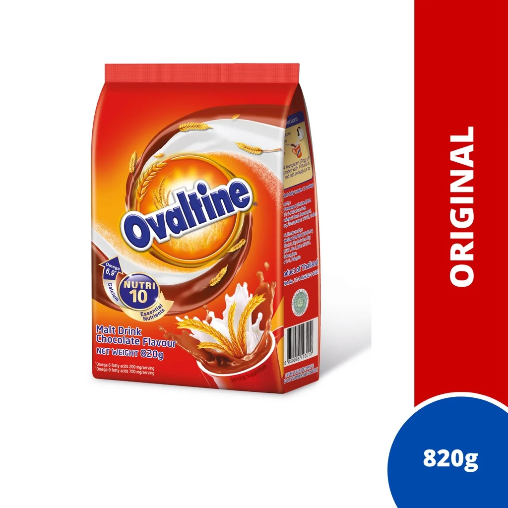 Солодовый напиток Ovaltine по хорошей цене, шоколадный порошок (3 в 1 / 820 г) без искусственных запахов, дружественный какао-порошок для мусульманских напитков
