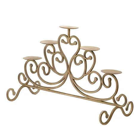 Elegant Colorful Iron Metal Candelabra For Home Interior Candlesticks Lighting Wedding House and Living Room Decoration 2024