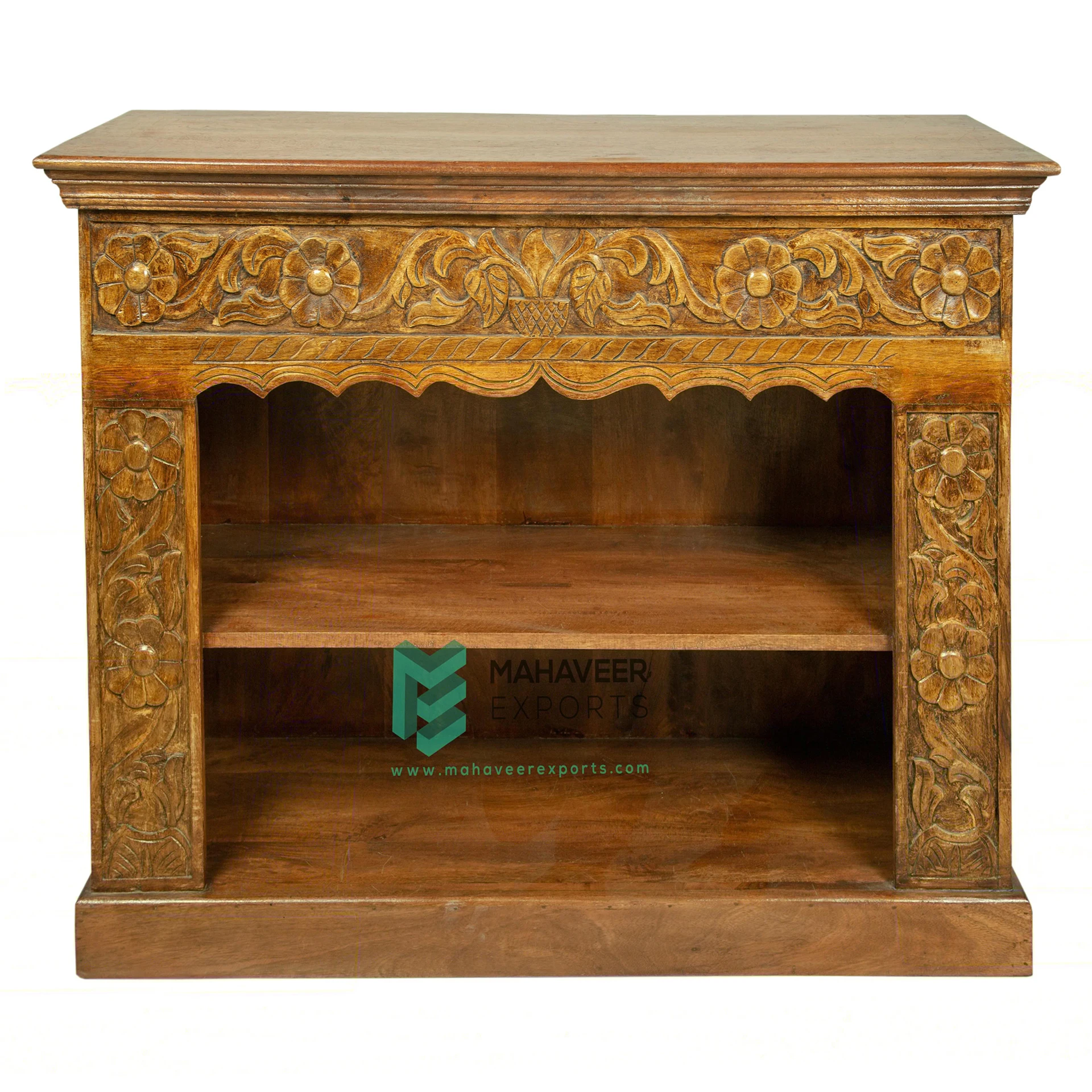 Hand Carved Wooden Two Door Four Drawer Sideboard Cabinet For Living Room / Kitchen Best Quality Multi-Functional Furniture