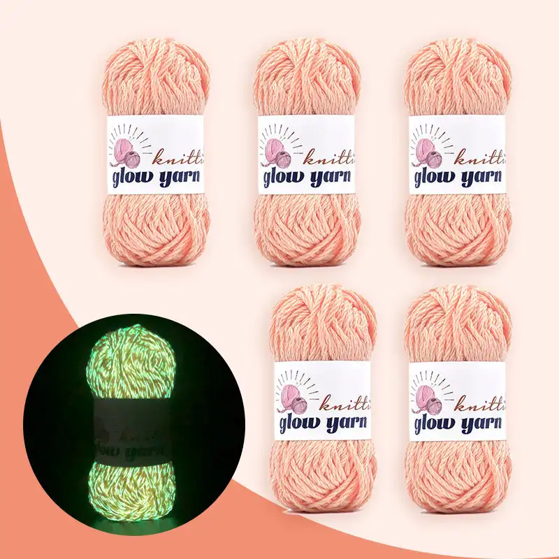 Hot-selling Luminous Glow in the dark Crochet yarn Knitting Yarn Hand Knitting for Christmas