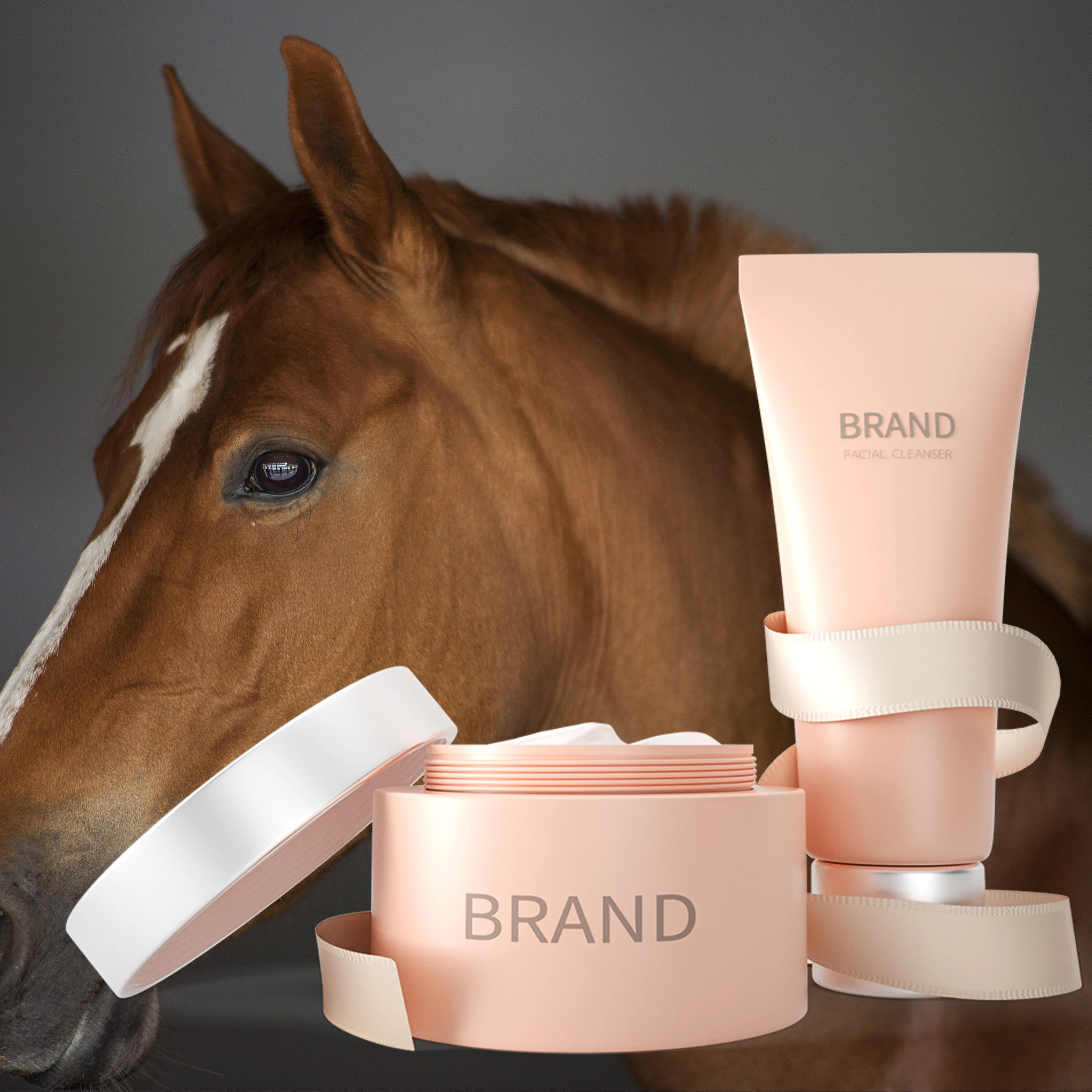 OEM facial skin care products from ingredients of horse placenta and marine plankton. and Korean ginseng extract