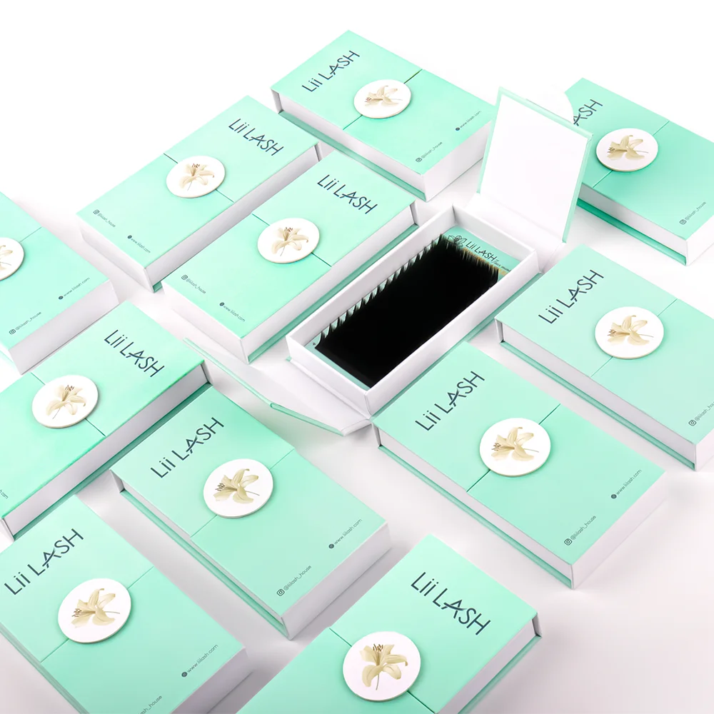 Mink lash extensions curl matte black mink individual eyelash extension soft mixed tray lash extension supplies wholesale