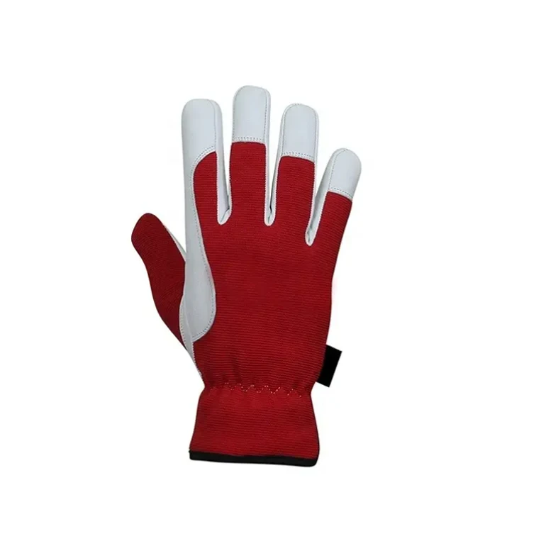 Leather & Cotton Back Diving Assembly Gloves Leather Industrial Safety Working Gloves for Hand Protection Premium Sheep For sale