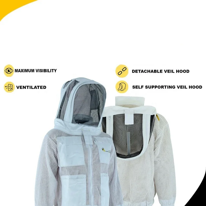 High Quality Ventilated Beekeeping Jacket Casual Custom Comfortable Honey Bee Jacket  Fencing Veil  Beekeeping Jacket