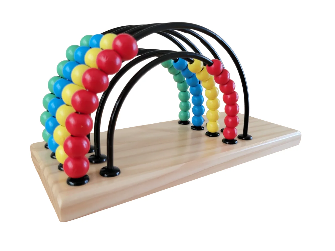 Customized Good Quality Rainbow Color Wooden Abacus Beads Counting Game Math Educational Toys
