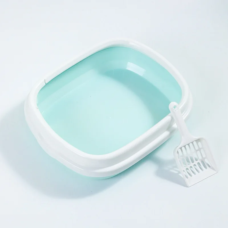 wholesale cats litter box Pet Products Cleaning Plastic Cat Toilet Box Trays Simple Cat Litter Box