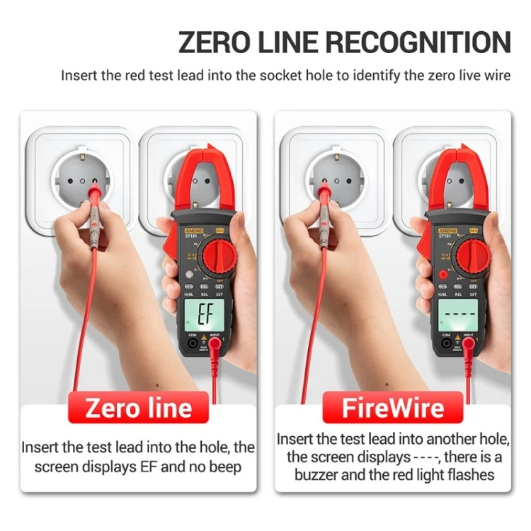 ANENG ST181 Intelligent Digital Backlit Clamp-On High-Precision Multimeter Smart Clamp Meter