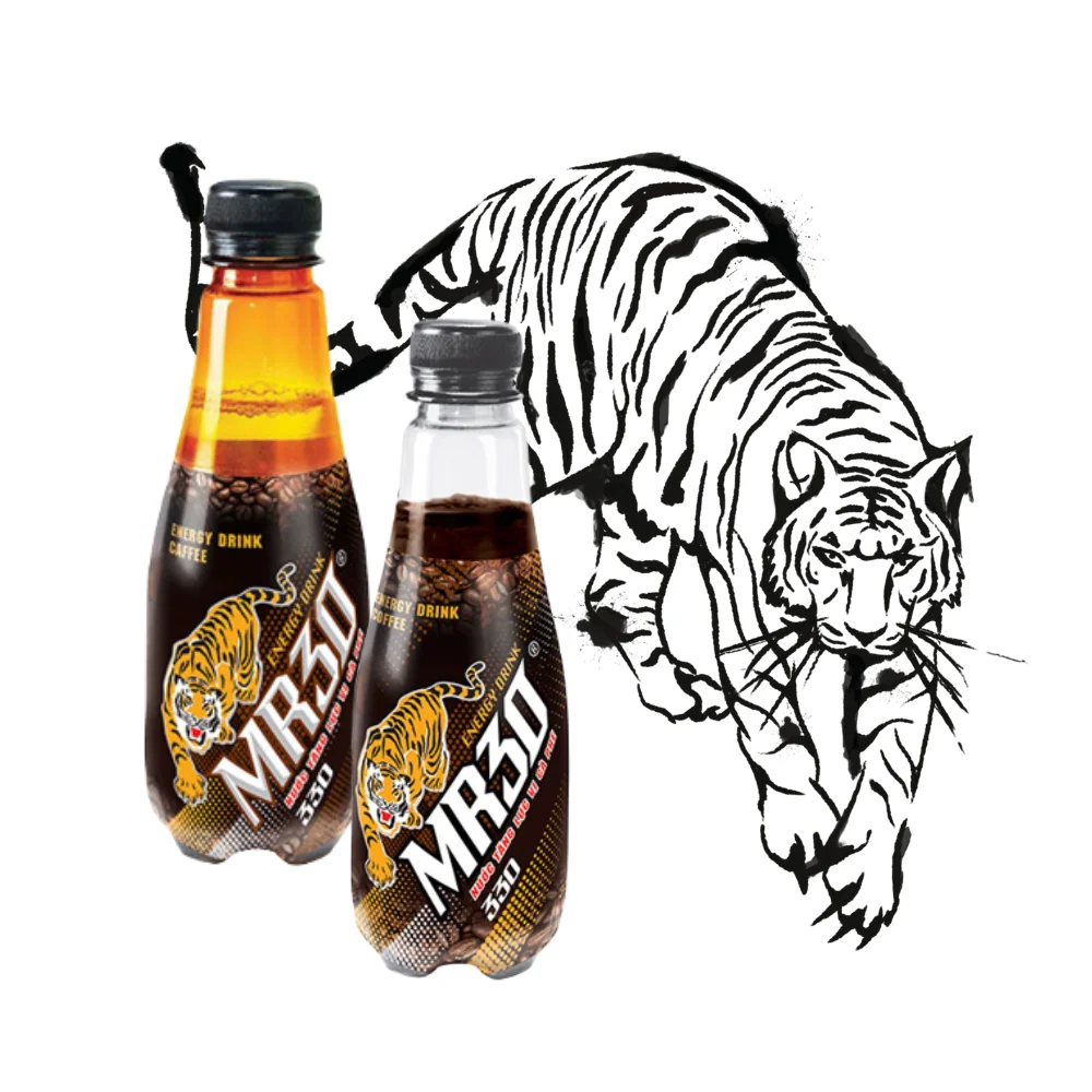 Ready to Drink Energy Beverage Mr30 250ml in Plastic Bottle Customized Private Brand from Vietnam