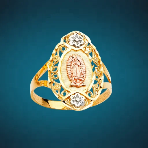 Latest Design Fashion Jewelry Three Tone Plated Virgin Mary Rings For Women Men All Events And Occasion