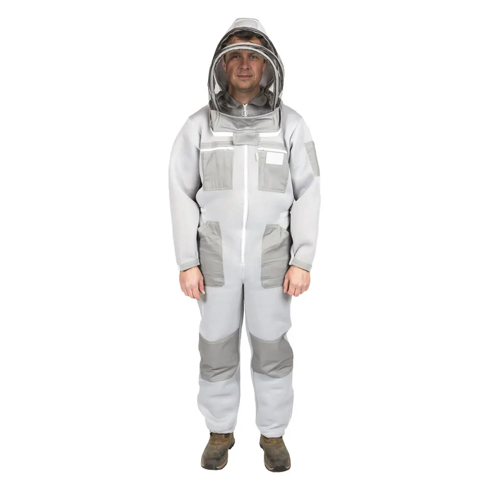 Olive Green beekeeping suit Ventilated with Fencing Veil