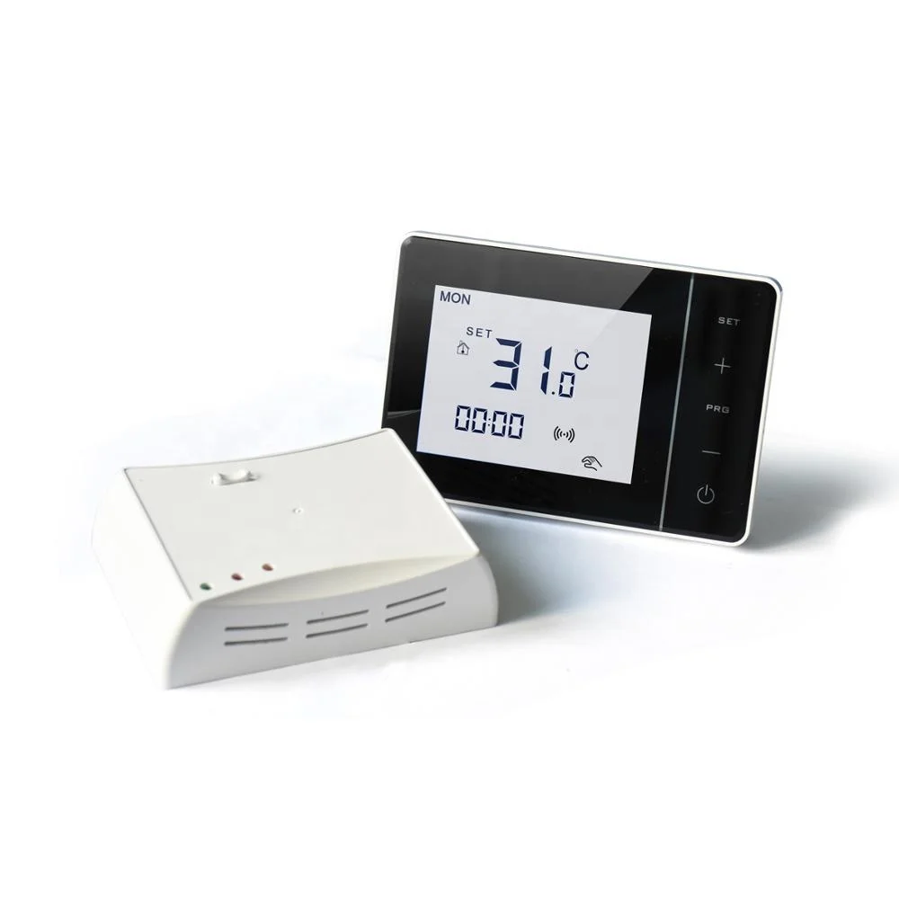 Tuya WIFI Wireless programmable underfloor heating thermostat with RF receiver for gas boiler