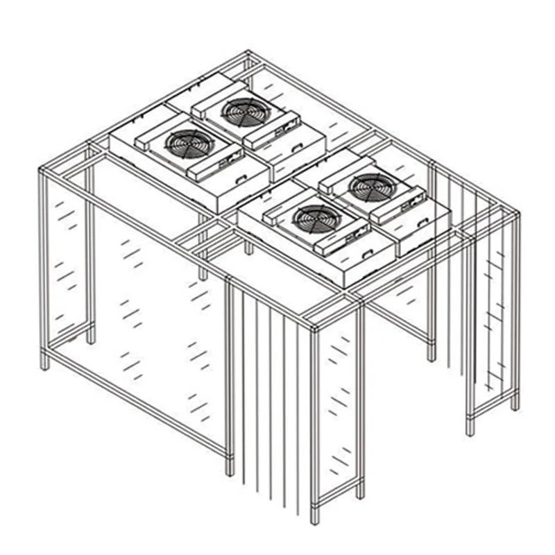 BIOBASE HotSell Clean Booth  BKCB-2000 With Fan Filter Unit And Soft Wall Material For Lab