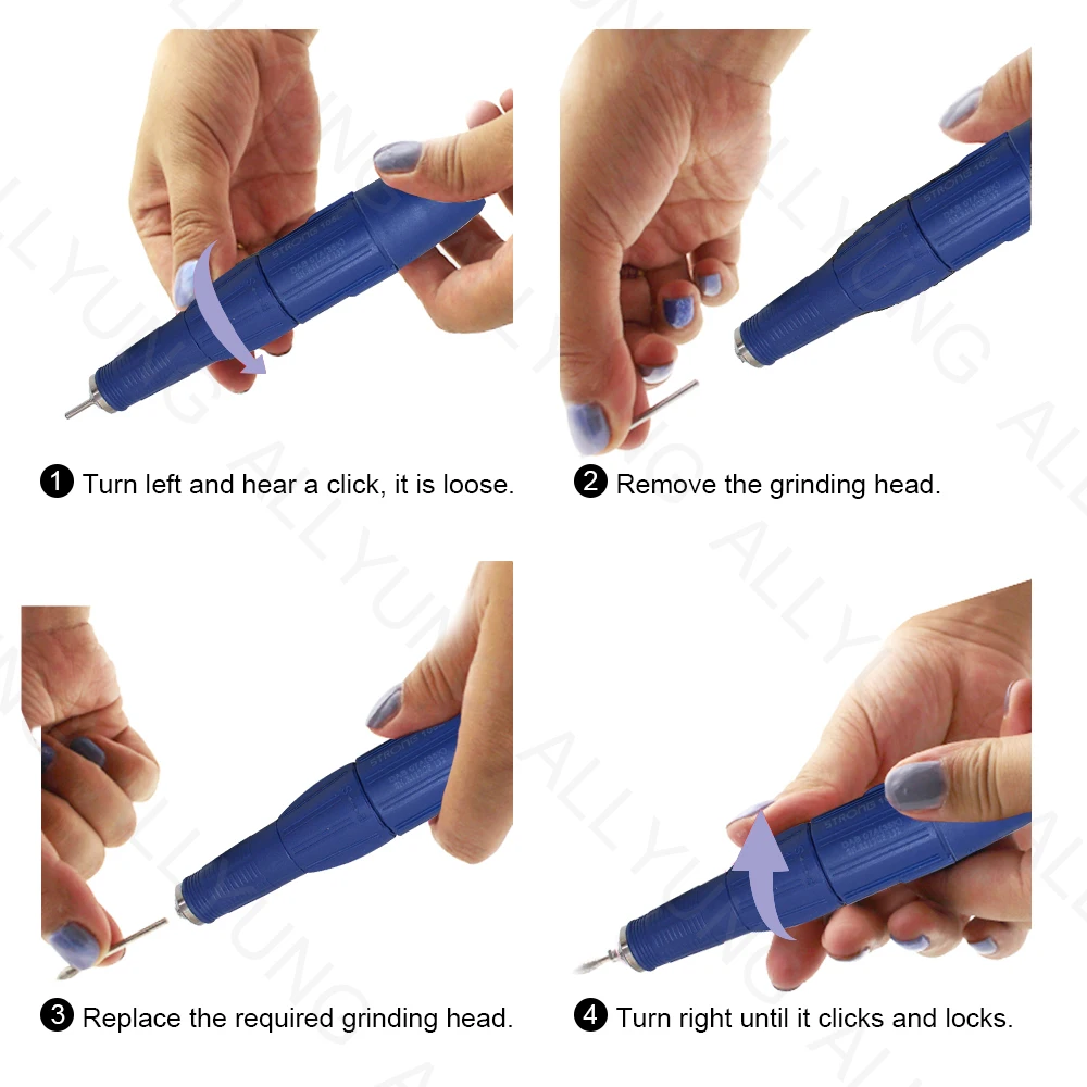 Portable Cordless 210 65W Nail Drill Machine 35000 RPM Micromotor High Quality Steel Plastic Pedicure Salon