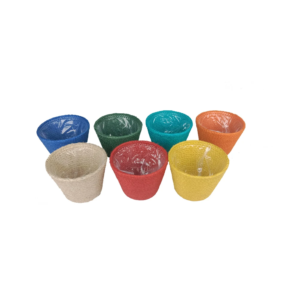 Different Sizes Multi Color Planter Basket items manufacturer in Bangladesh 100% Natural Jute