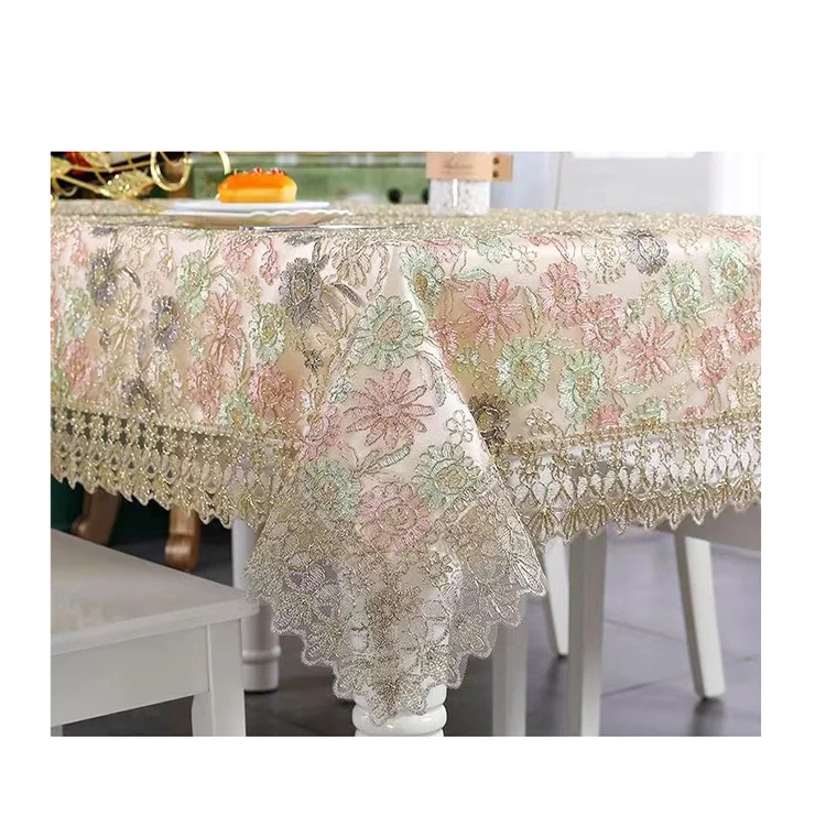 Table Cloth Net Yarn Tea Lace Embroidery Household Modern Simple Bedside Table Cover Towel square Small Round Table Cloth